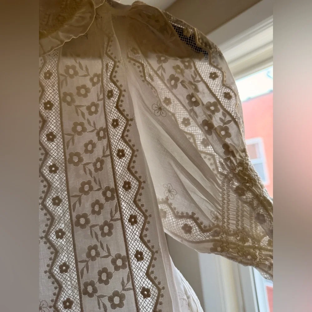 Hill House the Adelaide Top in White Broderie - Picture 9 of 10